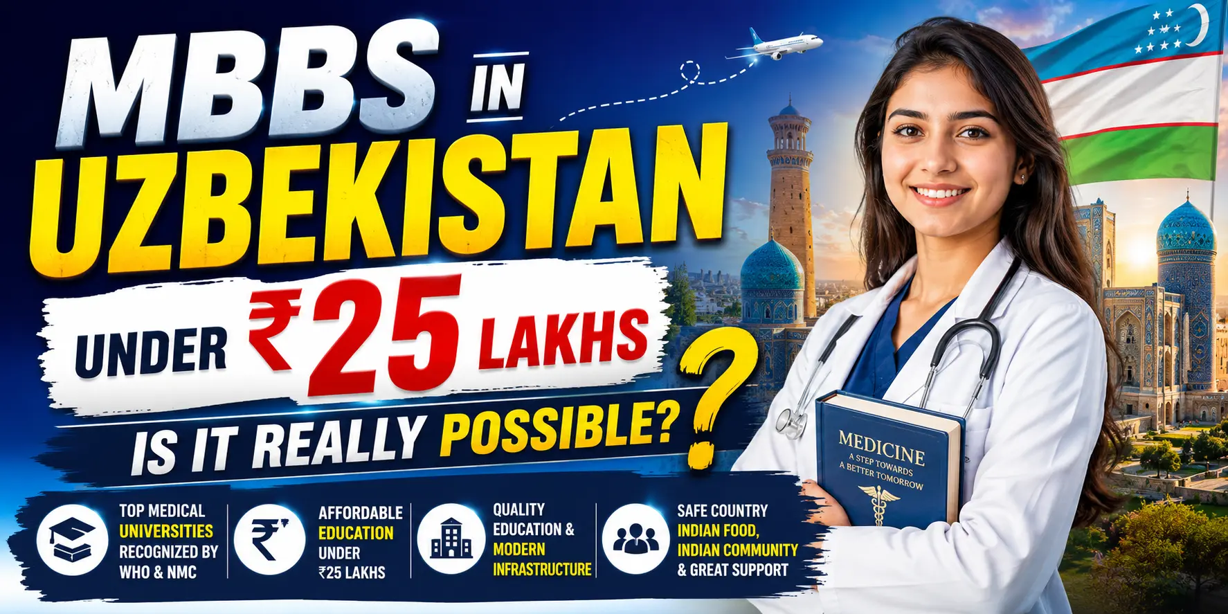 MBBS in Uzbekistan Under ₹25 Lakhs